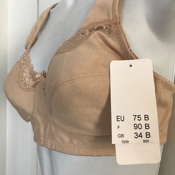 NATURANA Bra 34B Nude Wide Strap Non Padded Bra NWT - Picture 8 of 10